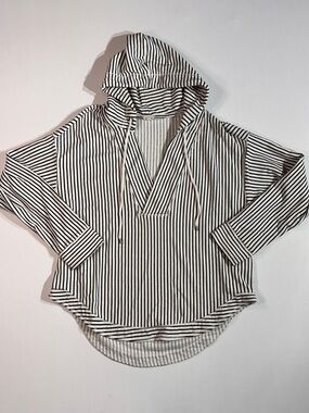 Anthropologie PILCRO Wharfside Nautical Striped Hooded Sweatshirt
